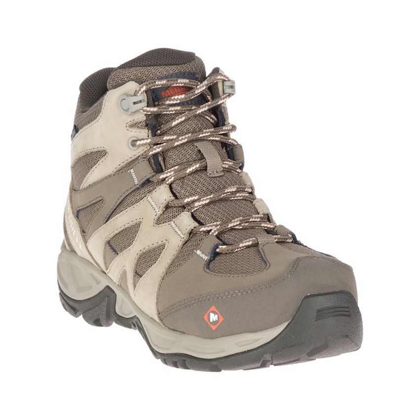 Bottes de Securite Merrell Siren Mid Waterproof Alloy Toe Marron Clair Femme | X.B.PEQD